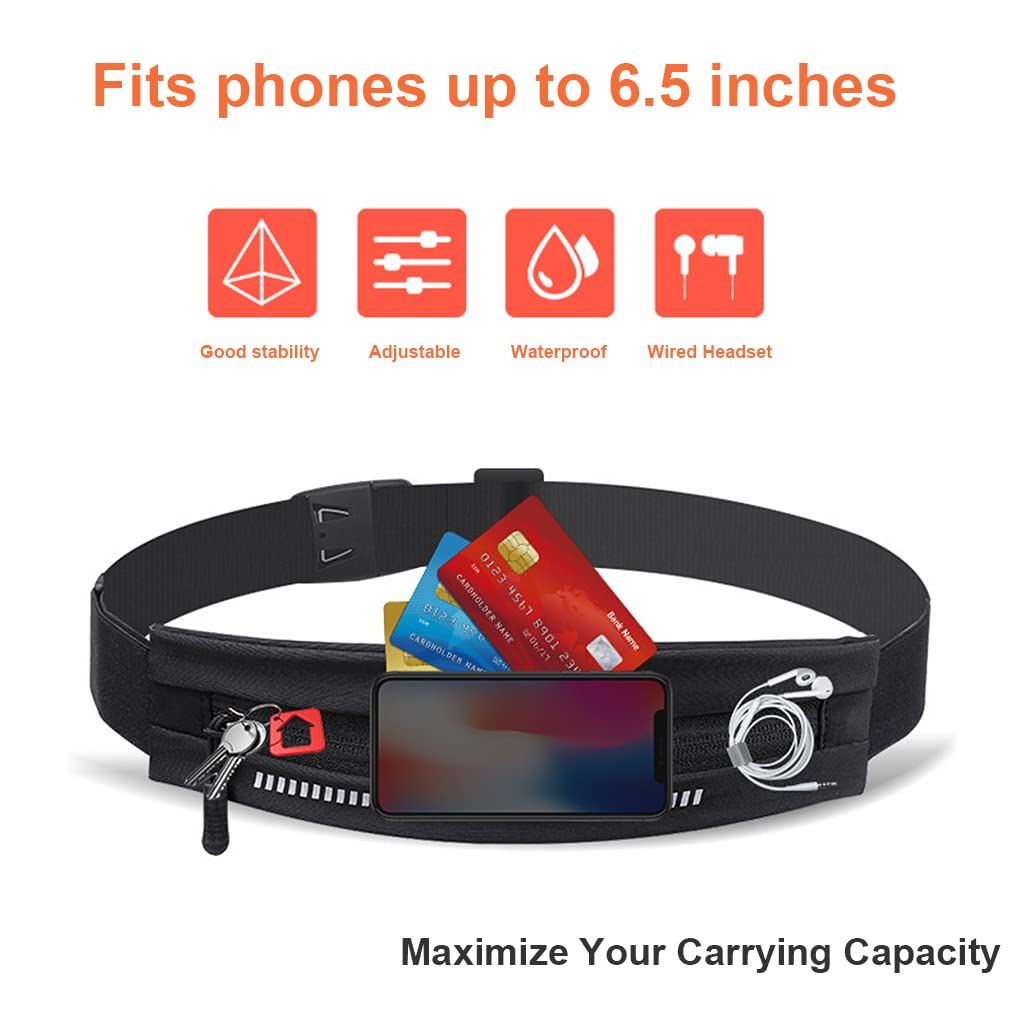 Optifit Reflective Waist Bag with Cup Holder - Waterproof Belt Bag for Men & Women, Ideal for Running, Workouts, Travel, Fits Phones Up to 7 Optifit Reflective Waist Bag with Cup Holder - Waterproof Belt Bag for Men & Women, Ideal for Running, Workouts, Travel, Fits Phones Up to 7
